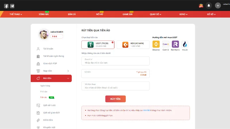 rut tien 3 Kiểm tra thông tin cung cấp trước khi hoàn tất rút tiền